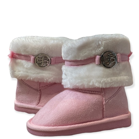 bebe Other - BEBE GIRLS PINK FAUR FUR TRIM WINTER BOOTS